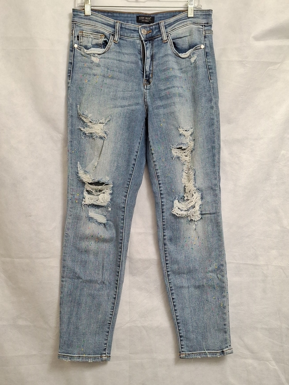 Judy Blue Light Blue Distressed Skinny Jeans